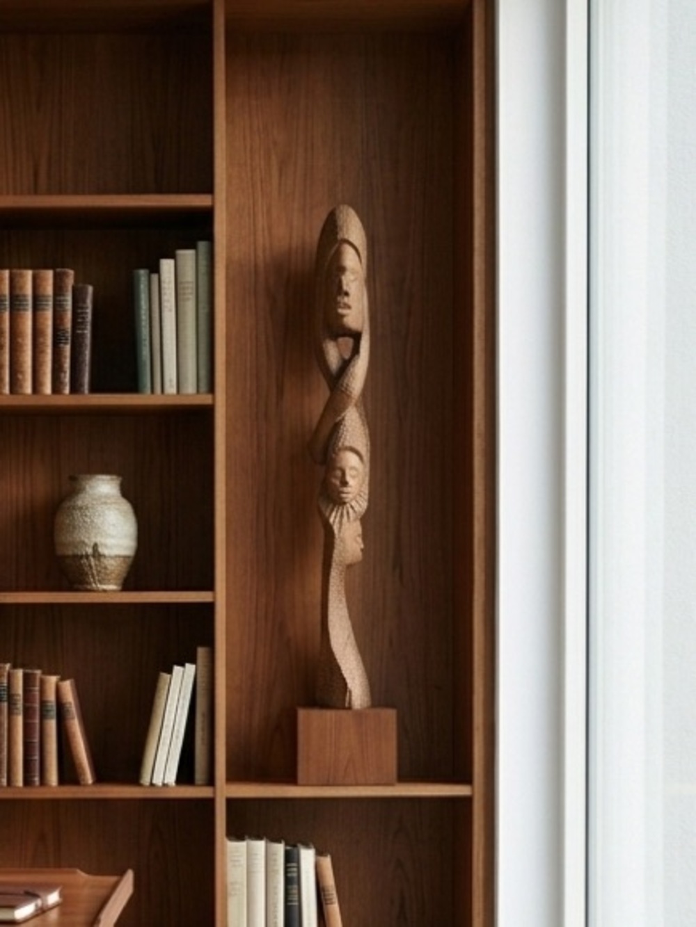 Hand Carved Wood Tribal Totem Statue